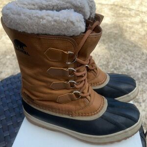 Sorel Waterproof‎ Winter Snow Boots Duck Boots Sherpa Lined Lace Up